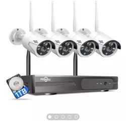 Sistema inalámbrico de 4 cámaras de vigilancia de 2K,