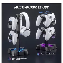 Soporte para auriculares con cargador US