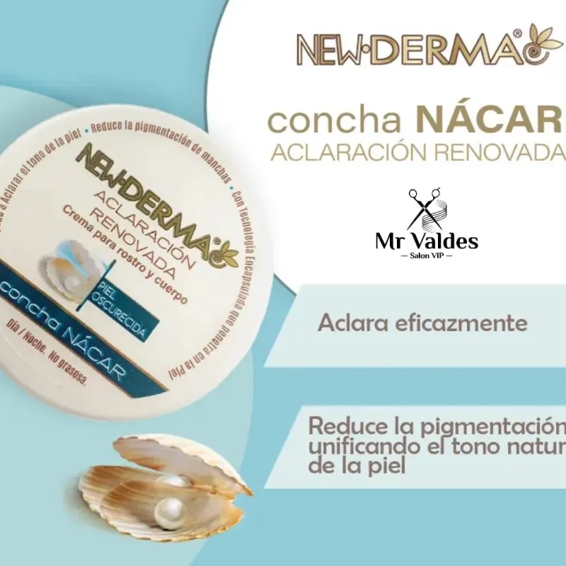 Crema concha nacar aclaradora para piel y rostro(BLANQUEADORA)