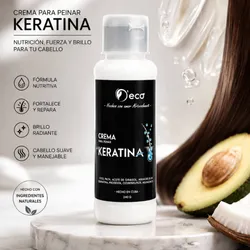 Crema para peinar con keratina súper hidratante 