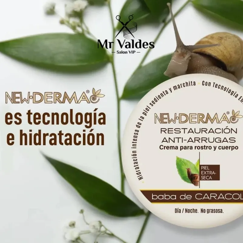 Crema super hidratante con baba de caracol 