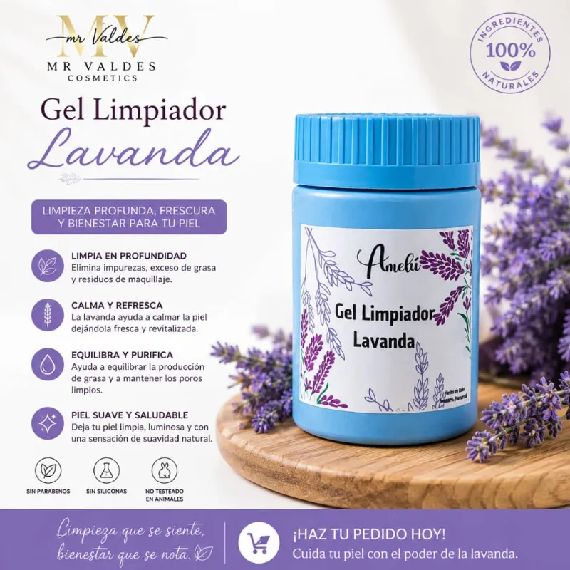 Gel limpiador de lavanda