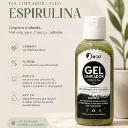 Gel limpiador facial de espirulina