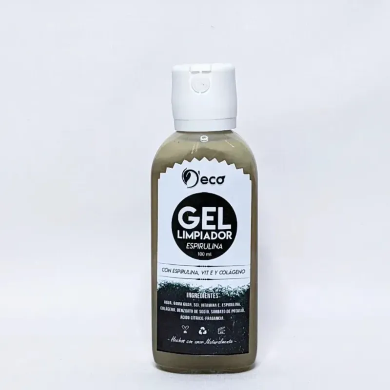 Gel limpiador facial de espirulina