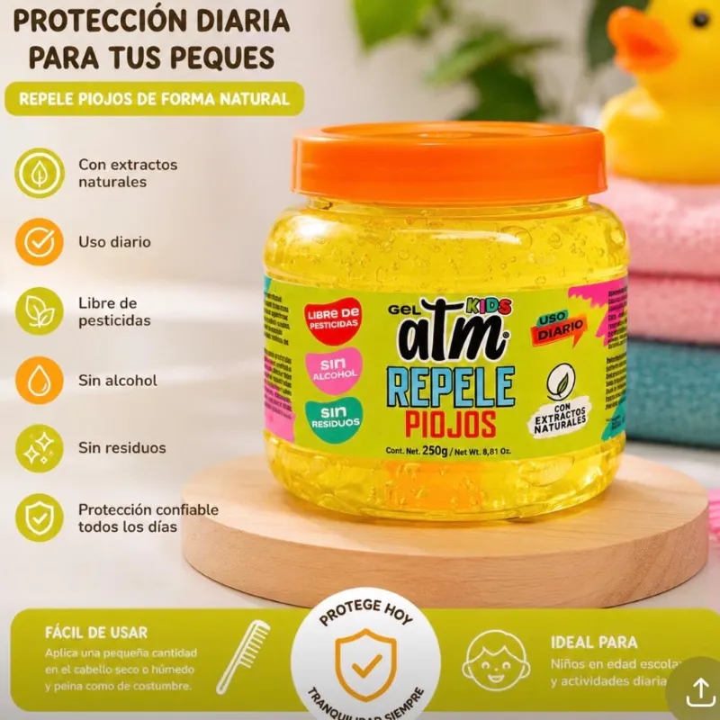 Gel para evitar los piojos
