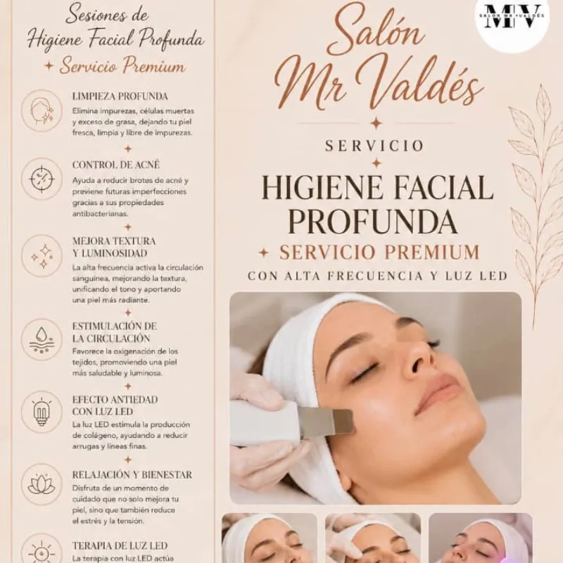 Higiene facial profunda +Servicio Premiun