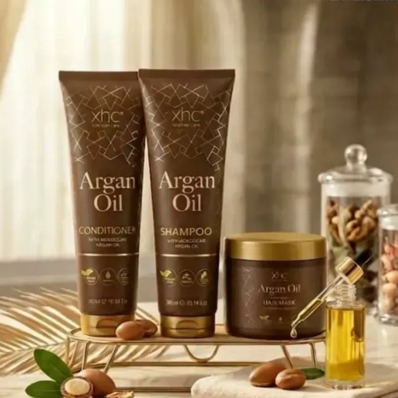 Kit capilar de Shampo,acondicionador y mascarilla de Aceite de argan
