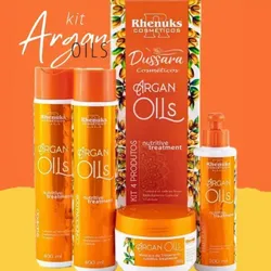 Kit de Shampo,acondicionador,mascarilla y finalizador de aceite de argan