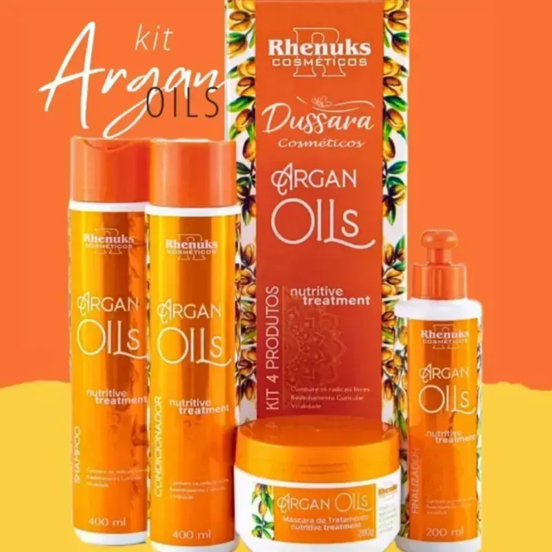 Kit de Shampo,acondicionador,mascarilla y finalizador de aceite de argan