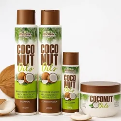 Kit de Shampo,acondicionador ,mascarilla y finalizador de Coco