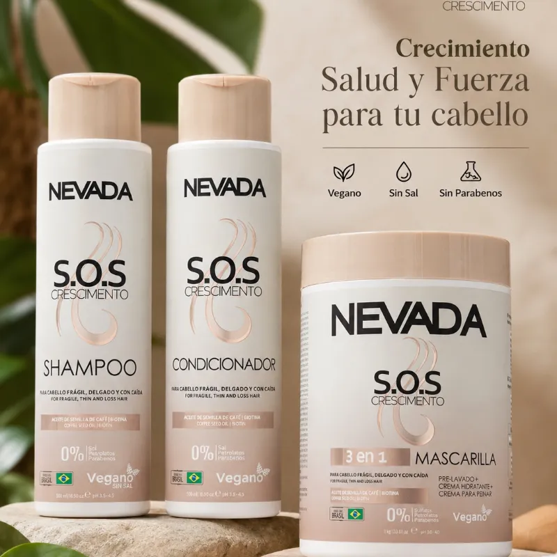 Kit de Shampo,acondicionador y mascarilla para el Crecimiento