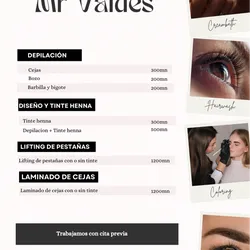 Servicio de cejas y pestañas 