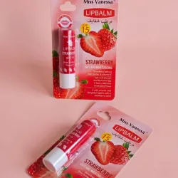 Bálsamo de Labios de Fresa con Protección Solar