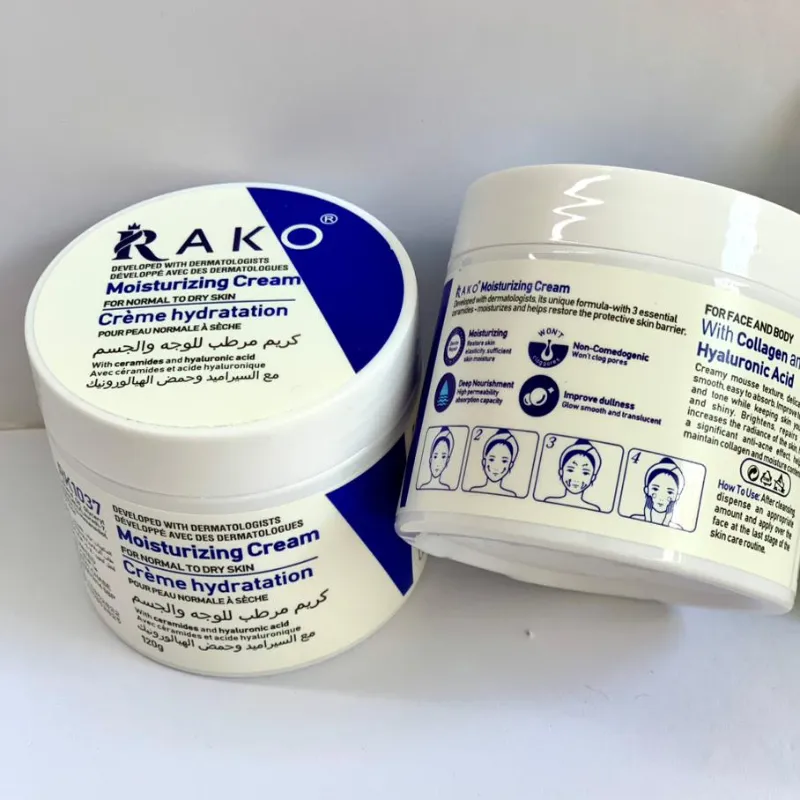 Crema facial y corporal de colágeno y ácido hialurónico