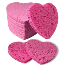 Esponjas Faciales Comprimidas en Forma de Corazón