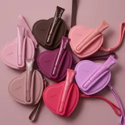 Funda / Monedero de Silicona en Forma de Corazón y Brillo de Labios Rhode
