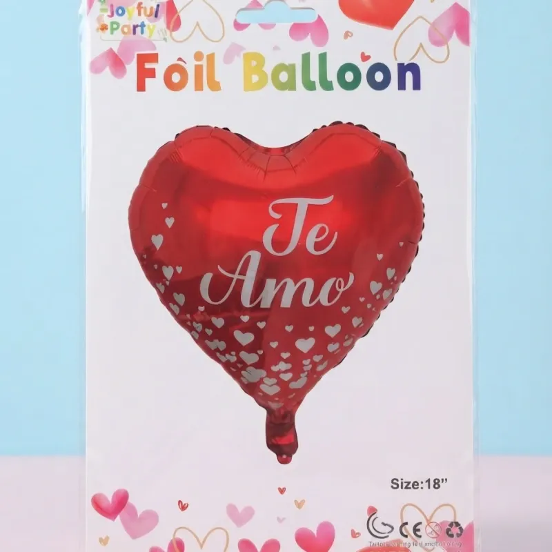 Globos Metalizados en Forma de Corazón "Te Amo"