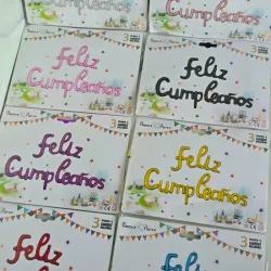 Letreros de Globos Metalizados de "Feliz Cumpleaños"