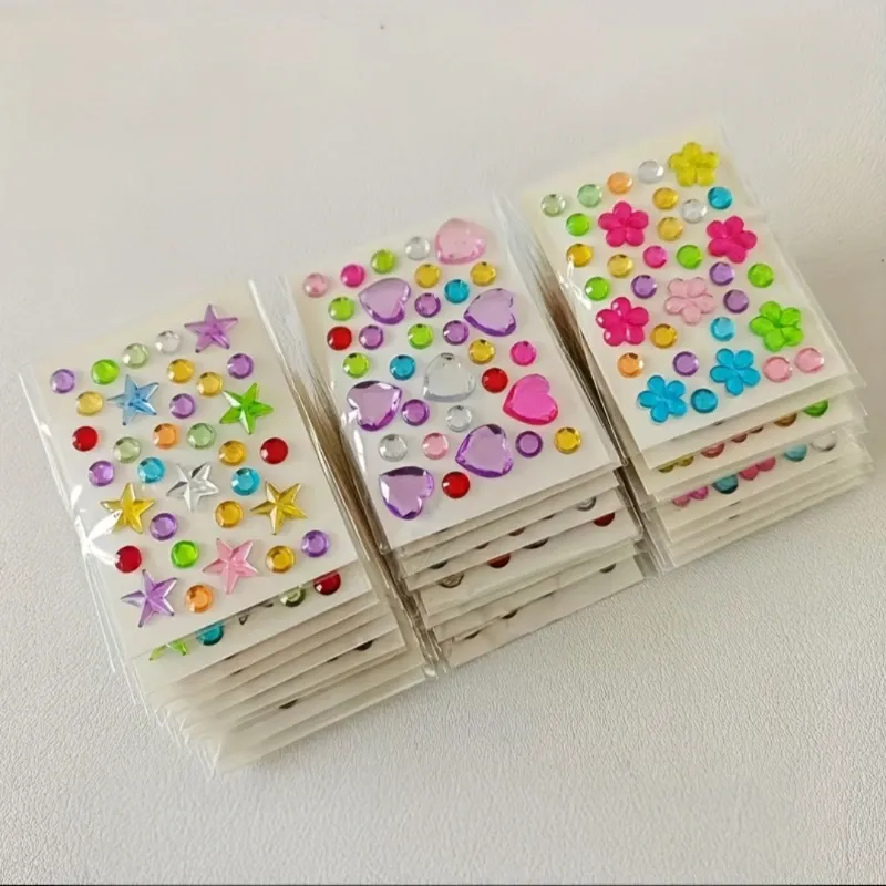 Mini Paquetes de Pegatinas/Gemas Autoadhesivas (Estilos Mixtos)