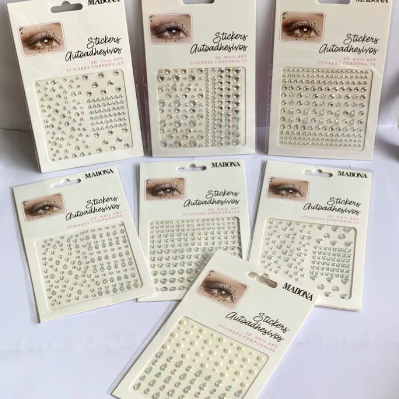 Pegatinas de perlas para cabello y rostro