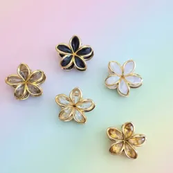 Pellizco Flor Borde Dorado