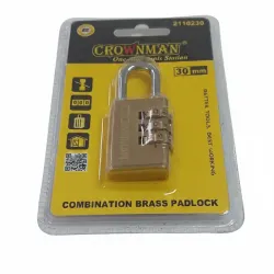 CANDADO COMBINADO P/MALETA COBRE 30MM CROWNMAN