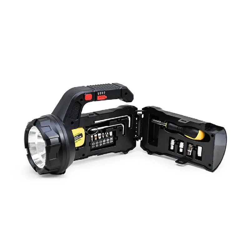Linterna recargable con herramientas 