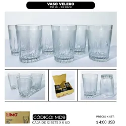 Juego de vasos