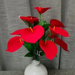 Anturios artificiales - rojos