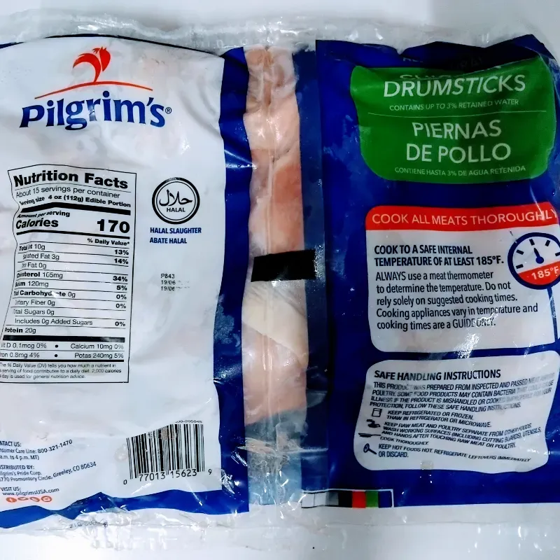 Muslos de pollos 5.5 libras