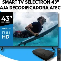 Smart TV 43" + Caja decodificadora HD
