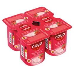 Yogur sabor fresa 125g x 4 unidades M/Naya