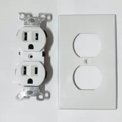 Tomacorrientes Blanco Doble  15A 