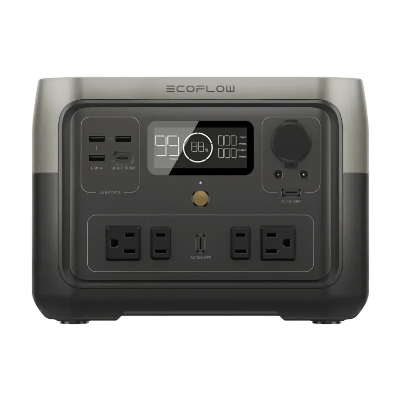 EcoFlow RIVER 2 Max – Estación de Energía Portátil 512Wh | 500W AC | Carga Rápida en 60 Min