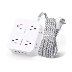 Regleta HANYCONY 8 Tomas + 4 Puertos USB (2 USB-C) $17.95
