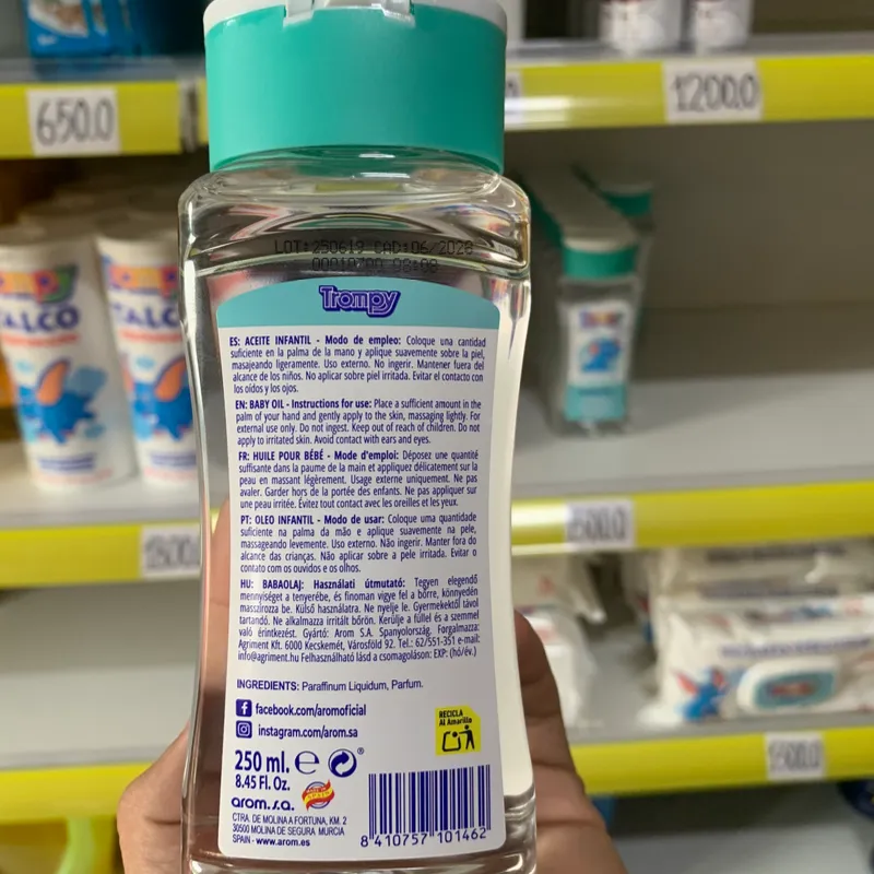 Aceite Infantil 250ml, Trompy