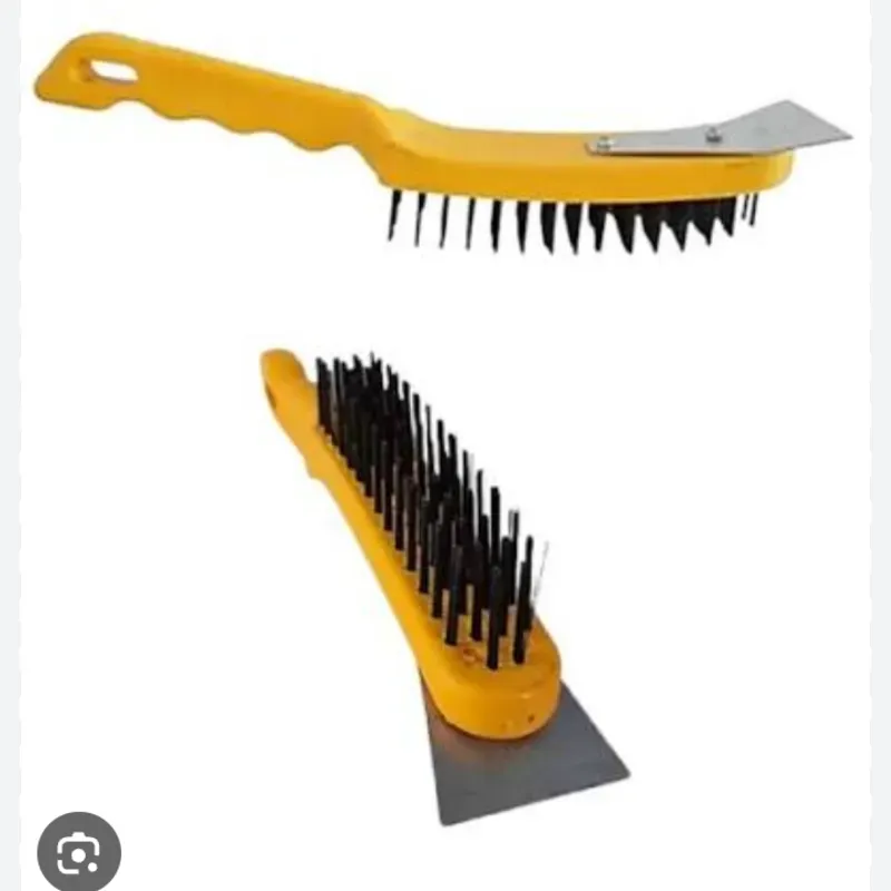 Cepillo de alambre con espátula.