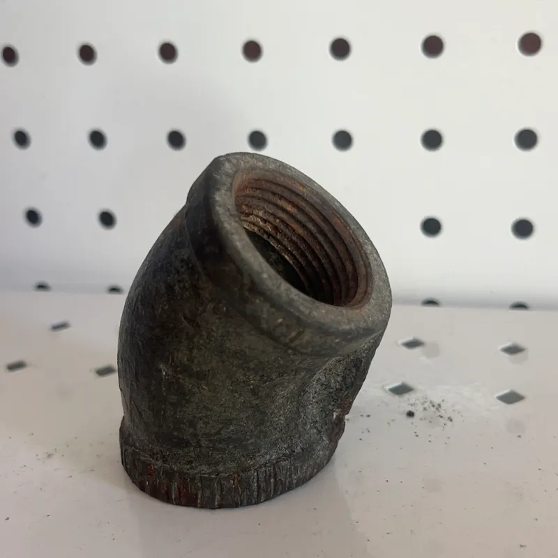 Codo acero galvanizado 1 x 45