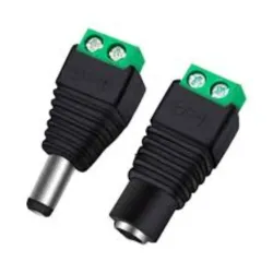 CONECTOR DC PARA CAMARA CCTV, HEMBRA Y MACHO (PAR) 