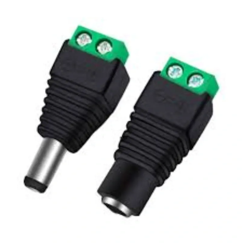CONECTOR DC PARA CAMARA CCTV, HEMBRA Y MACHO (PAR) 