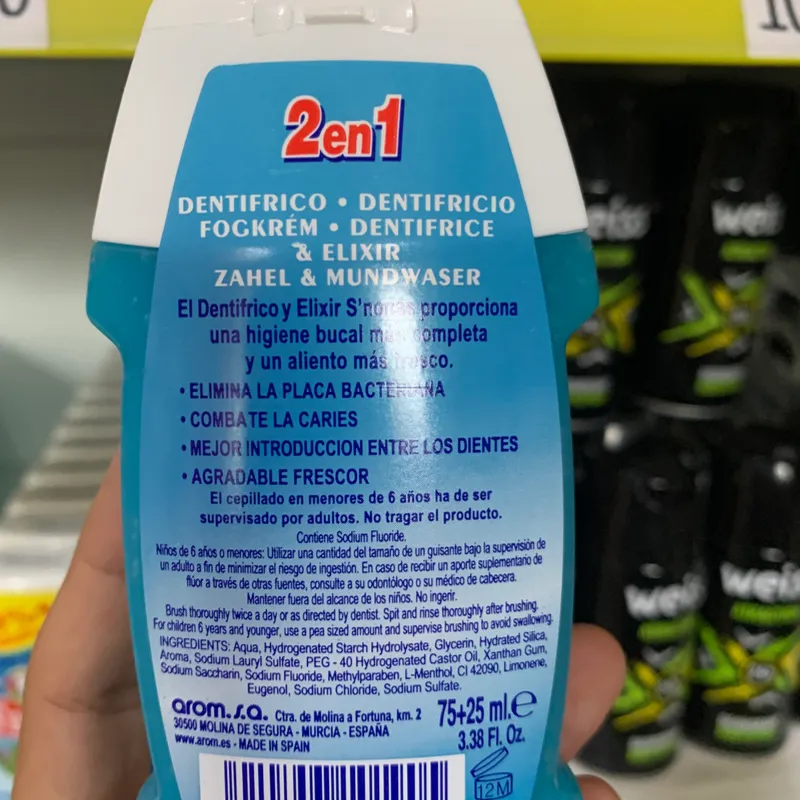 Dentrifico menta azul 