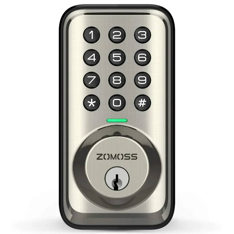  Zomoss Cerradura electrónica sin llave , entrada de teclado con bloqueo 