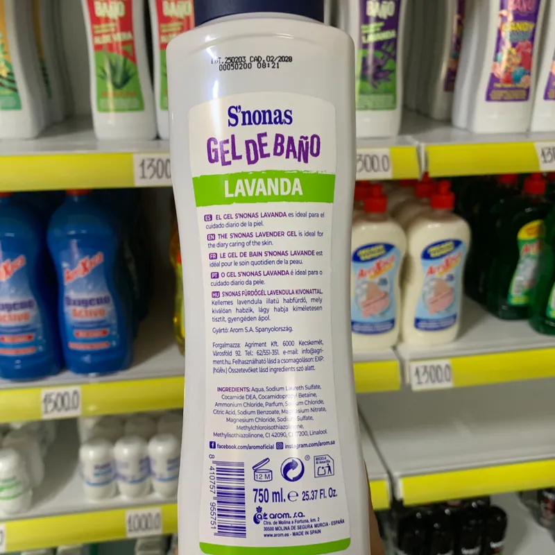 Gel baño lavanda 750 ml