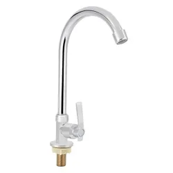 Grifo De Fregadero De Cocina De Alto Vertical Grifo De Agua Fría G1 2 Pulgadas Grifo De Aleación De Zinc 
