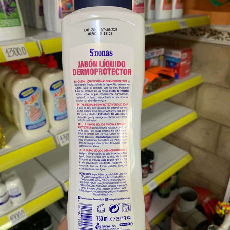 Jabon dermp protector 750 ml