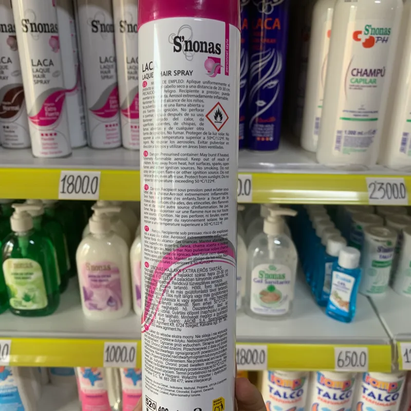 Laca Spray Fijación Extrafuerte 400ml, S'nonas