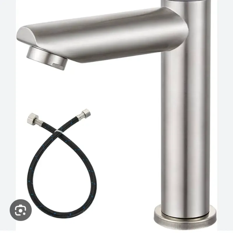 lave de lavabo de acero inoxidable  de níquel cepillado, con un solo agujero