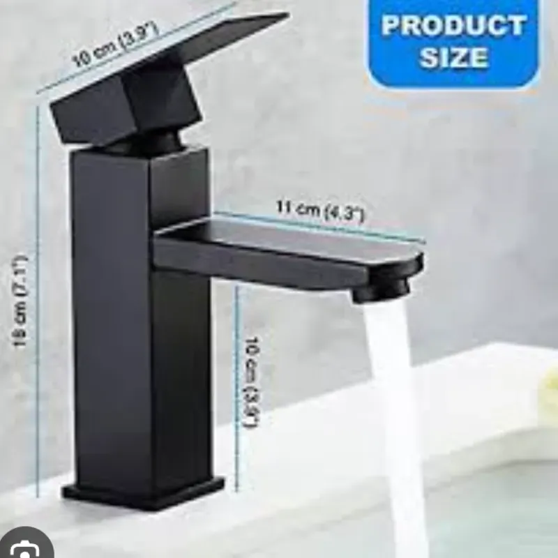 Mezcladora monomando lavamanos Negra