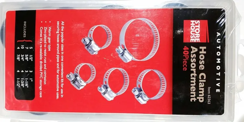 Surtido de abrazadera de manguera automotriz, 40 PC, abrazaderas y mangas 
