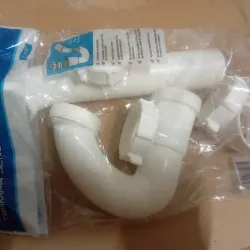 Sifón pvc blanco para lavamanos 